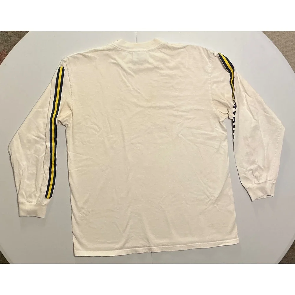 VTG Y2K‎ Nike Michigan Wolverines Long Sleeve T-Shirt Mens L White 90s Grunge